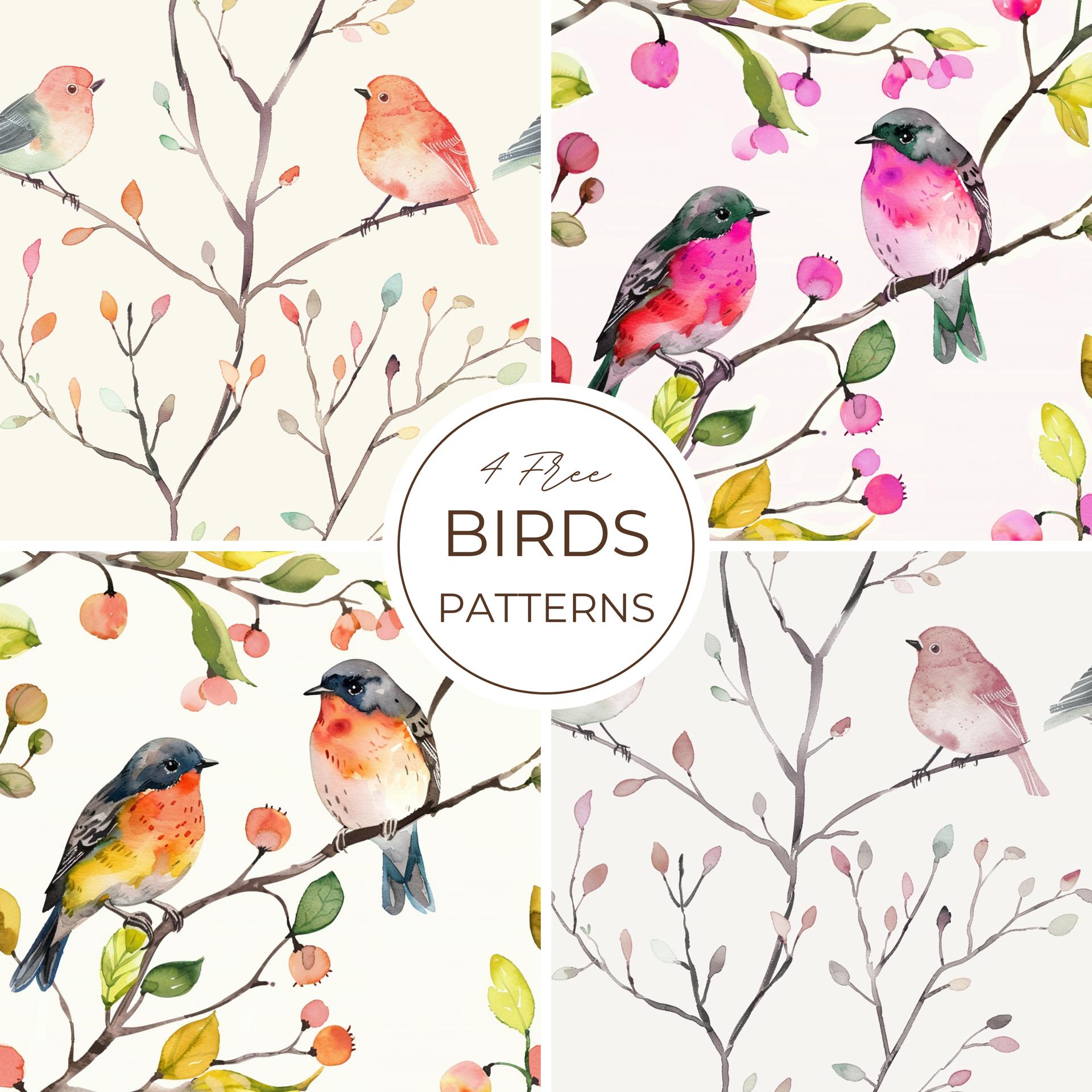 4 Free Birds Patterns