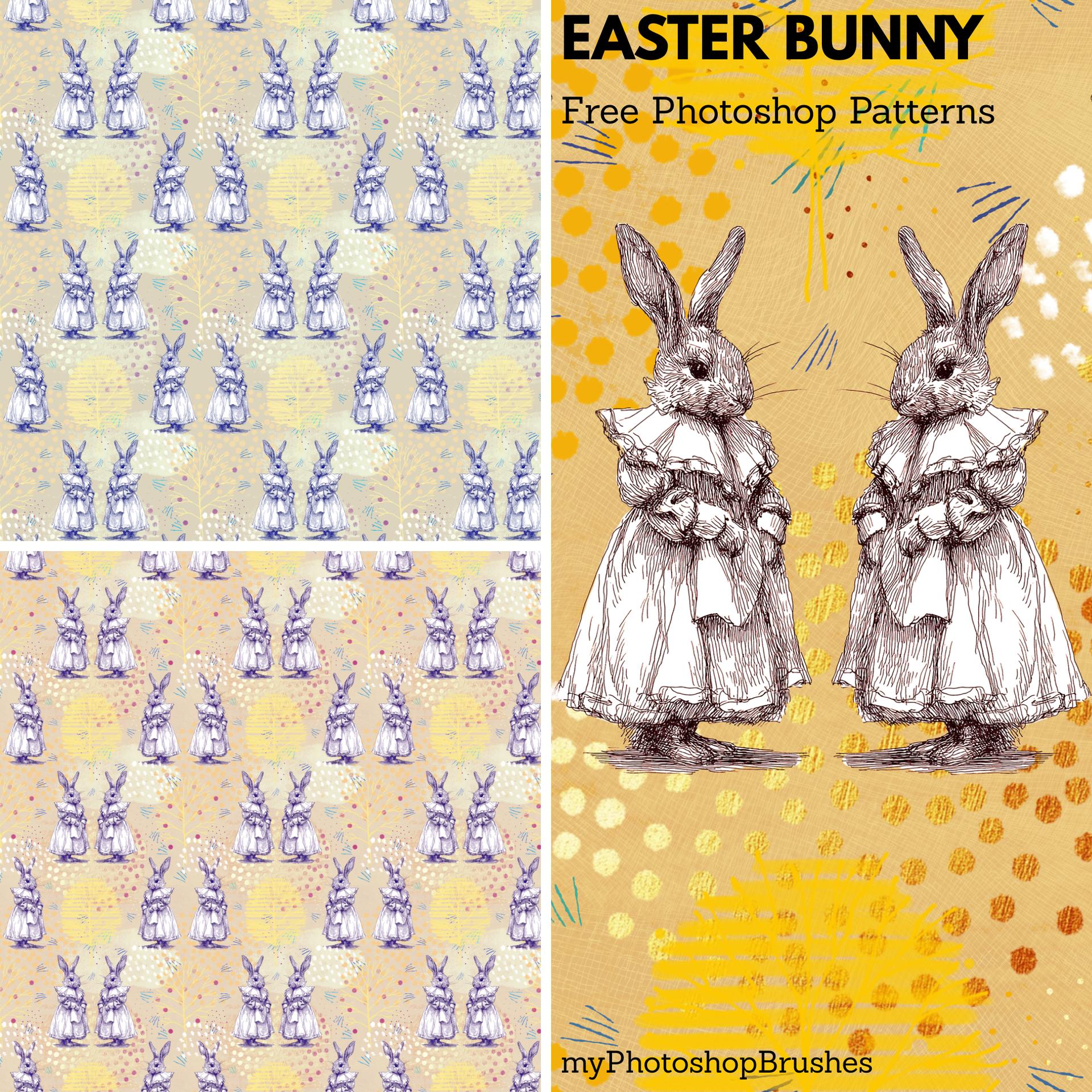 Easter Bunny Free Photoshop Patterns