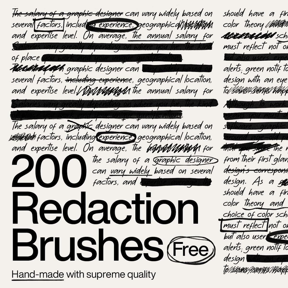 Redaction Photoshop Brushes — Textures Photoshop brush preview