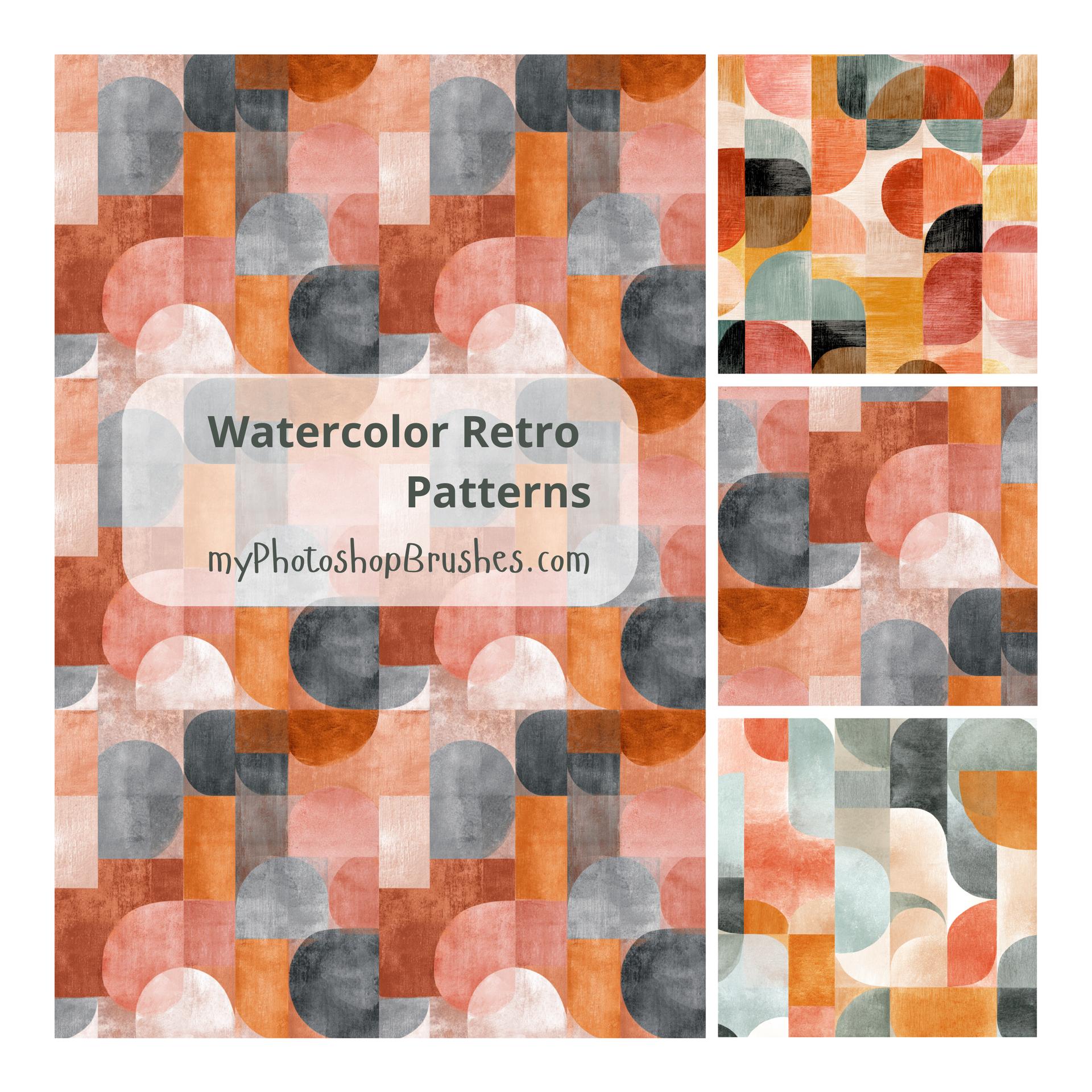 Watercolor Retro Free Patterns