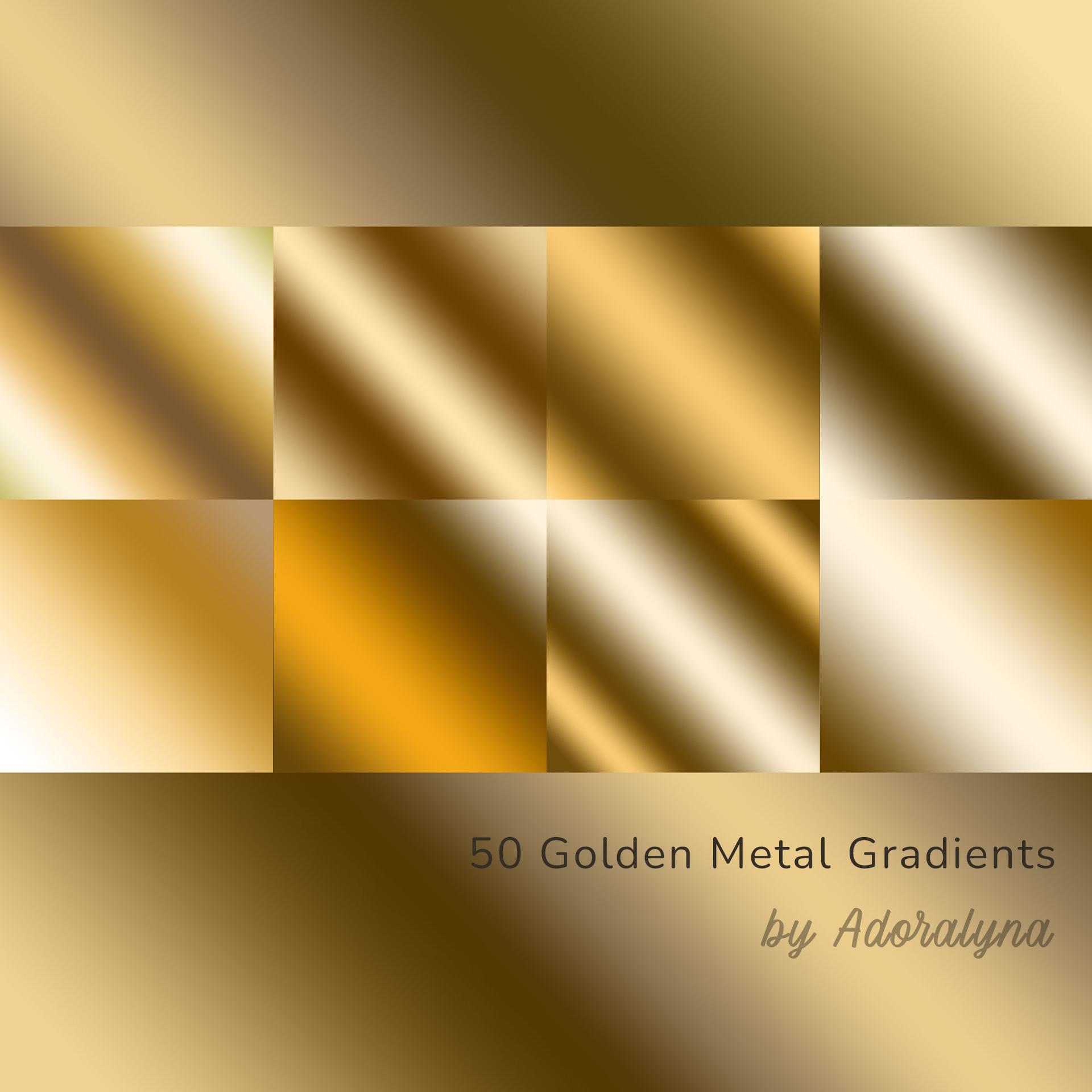 Golden Metal Gradients - Photoshop style preview