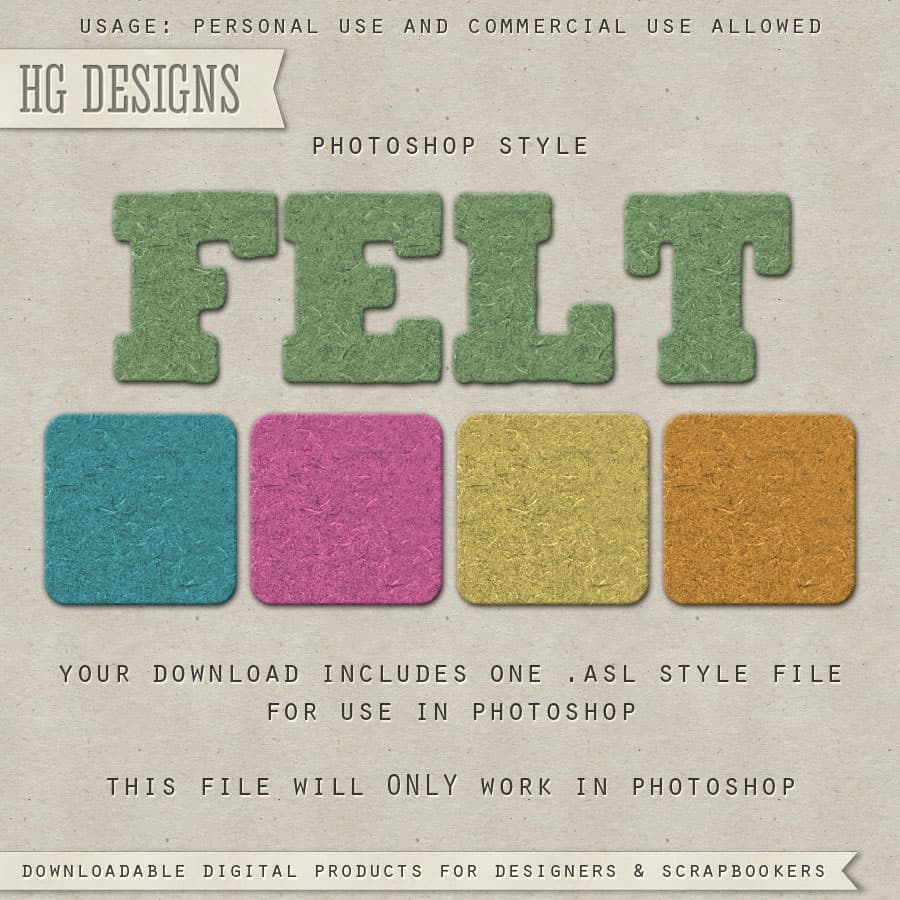 Felt PS Style - Photoshop style preview