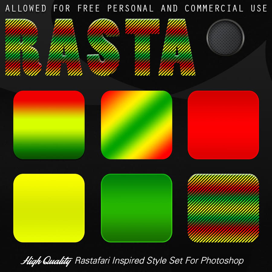 Rasta Photoshop Style Set - Photoshop style preview