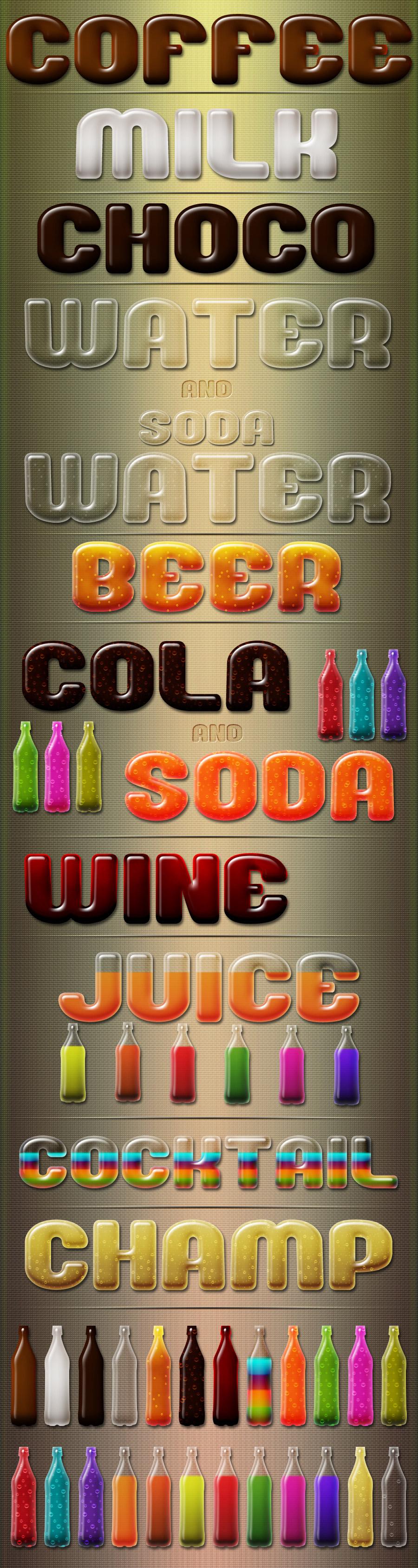 Drinks Photoshop Styles - Photoshop style preview