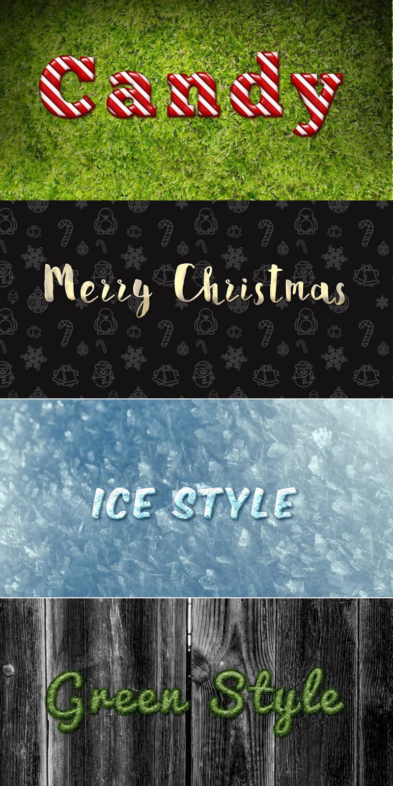Christmas Styles - Photoshop style preview