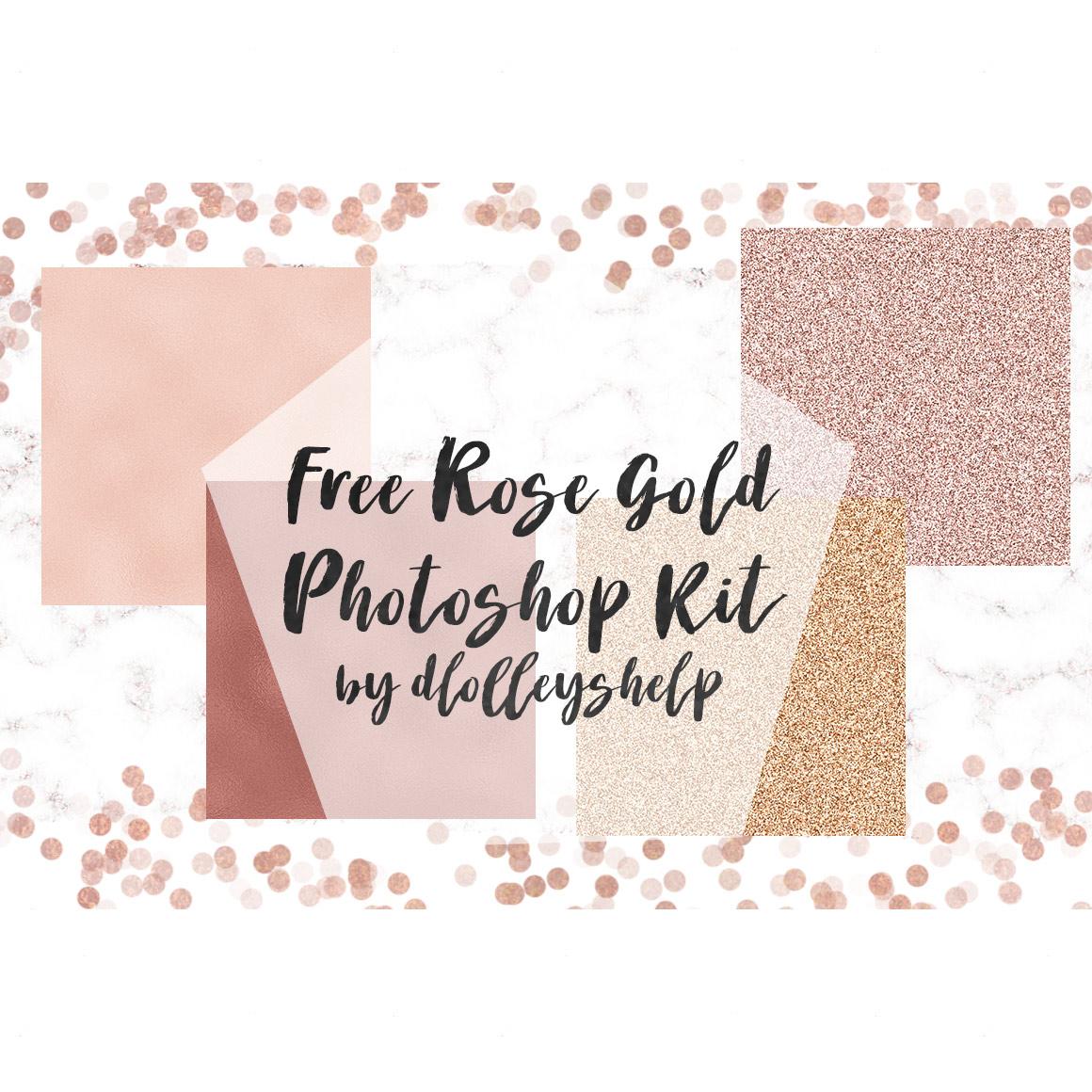 Rose Gold Glitter and Metallic - Photoshop style preview
