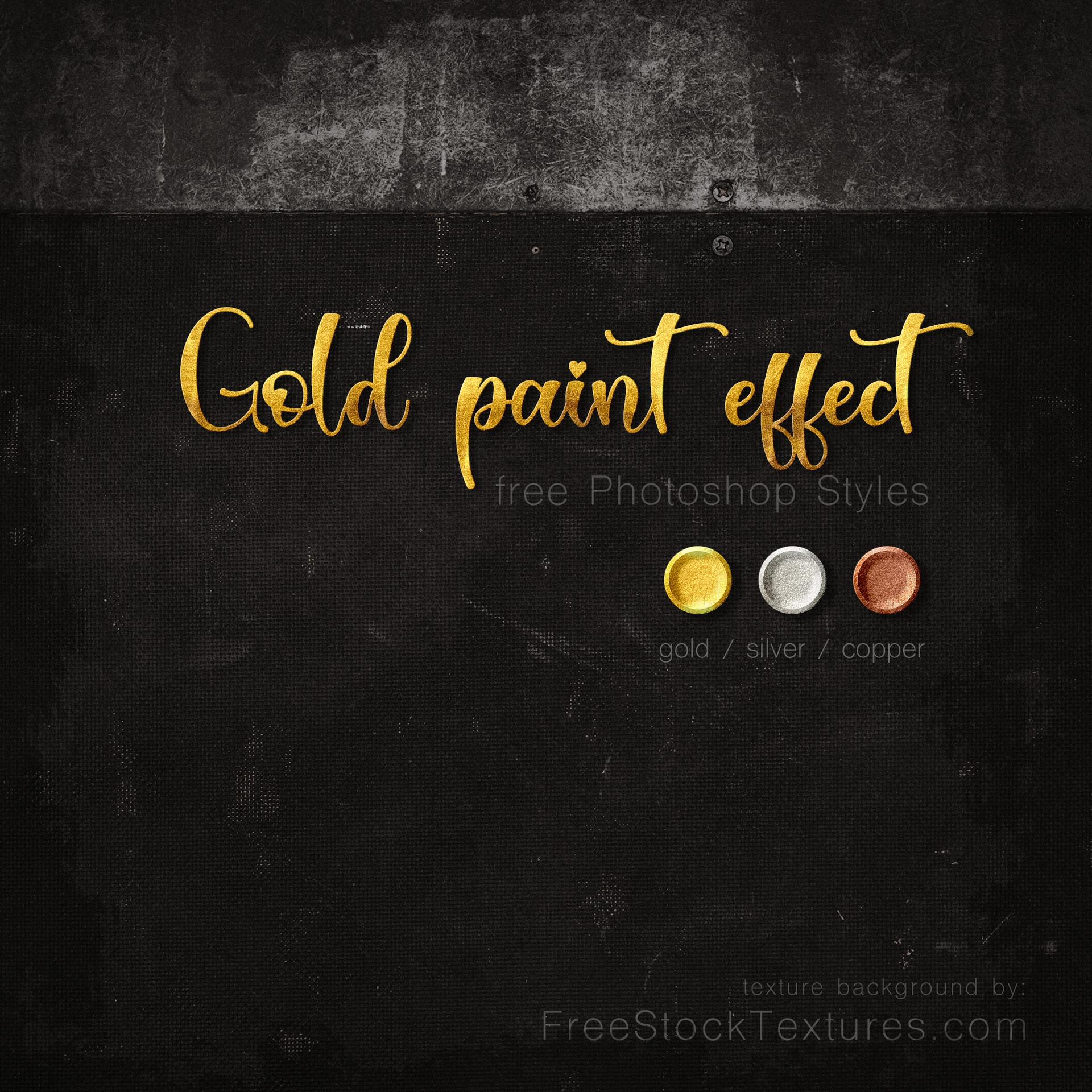 Gold Paint Photoshop Styles