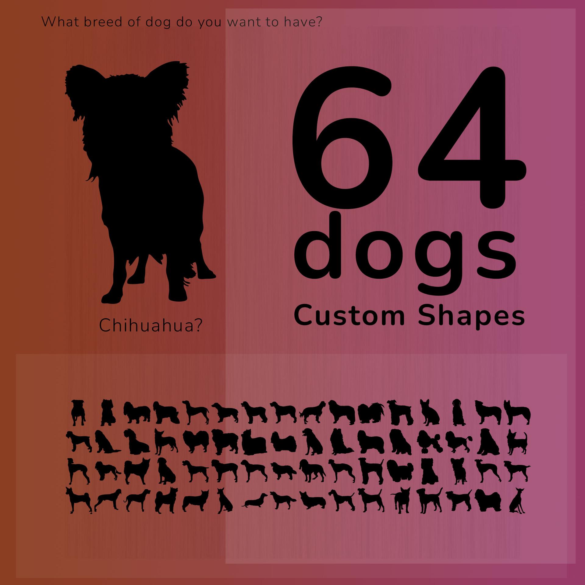 64 Free Dog Custom Shapes - Photoshop custom shape preview
